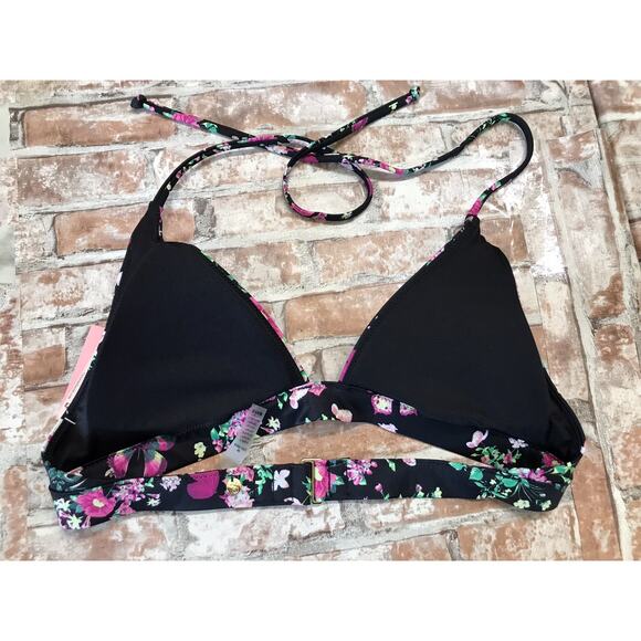 Victoria’s Secret Swim Multicolor Lightly Padded Floral Triangle Bikini Med Top - Picture 4 of 6